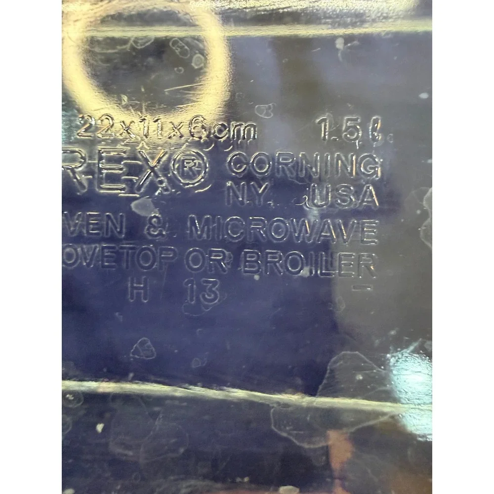 Pyrex Corning 213 Clear Glass Loaf Pan 1.5L Rectangular Baking Dish 22x11x6cm